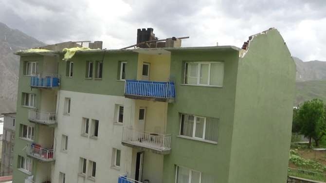 Hakkari'de fırtına dehşeti yaşandı 1