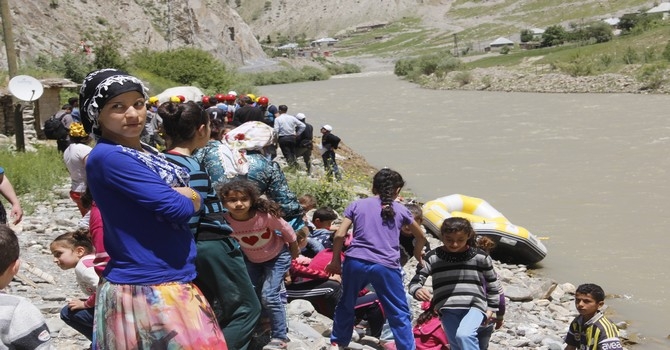 Hakkari'de rafting heyecanı 7