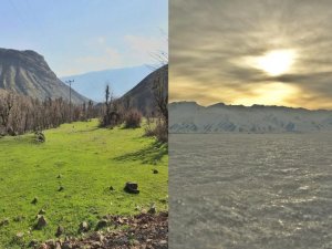 Hakkari’de iki mevsim bir arada