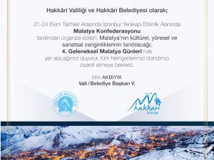 Hakkari Malatya tanıtım günlerine davet edildi