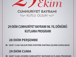 29 Ekim Cumhuriyet Bayramına davet