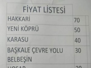Hakkari-Van arası 70 TL oldu