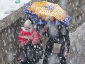 Van’da lapa lapa kar yağışı