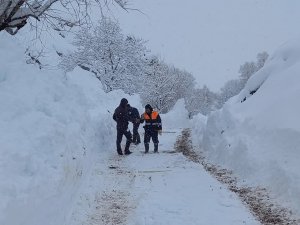 Hakkari’de su kaynakları üzerine çığ düştü
