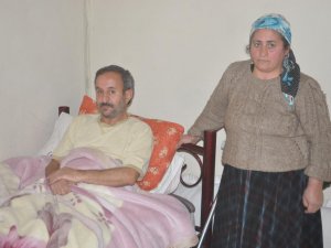 Hasta eşine bebek gibi bakıyor