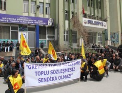 Sahte sendika yasası protestosu