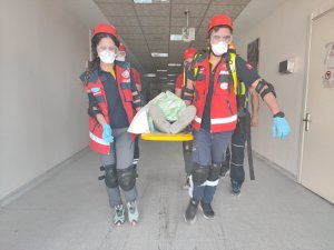 Hakkari Devlet Hastanesinde yangın tatbikatı
