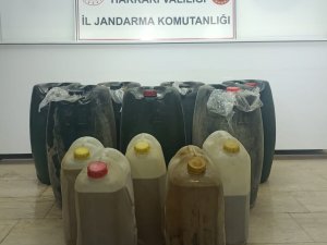 Yüksekova'da 600 Litre kaçak akaryakıt