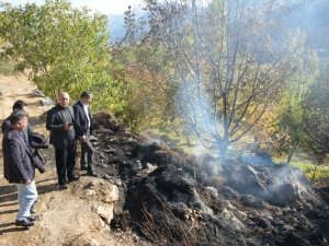 7 bin bağ ot ve 13 ton saman kül oldu