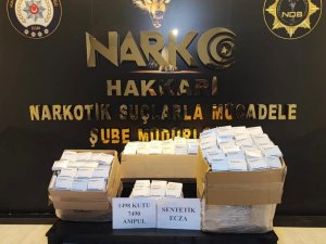 7490 Ampul Sentetik Ecza ilacı ele geçirildi