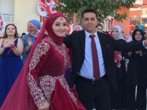 Şehit kızı özel harekat polisi ile dünya evine girdi