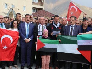 Hakkari’de Filistin için gıyabi cenaze namazı kılındı