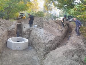 Mavigözler semti kanalizasyon hattına kavuştu
