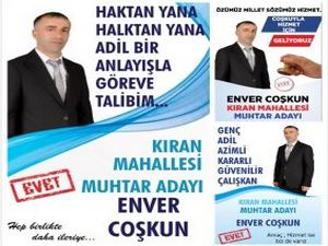 Kıran Mahallesi Muhtar Adayı Enver Coşkun