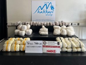 70 kilo 700 gram metamfetamin ele geçirildi