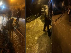 Belediye ekibi tehlikeye geçit vermedi