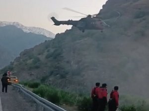 Dağda düşen kadın böyle kurtarıldı