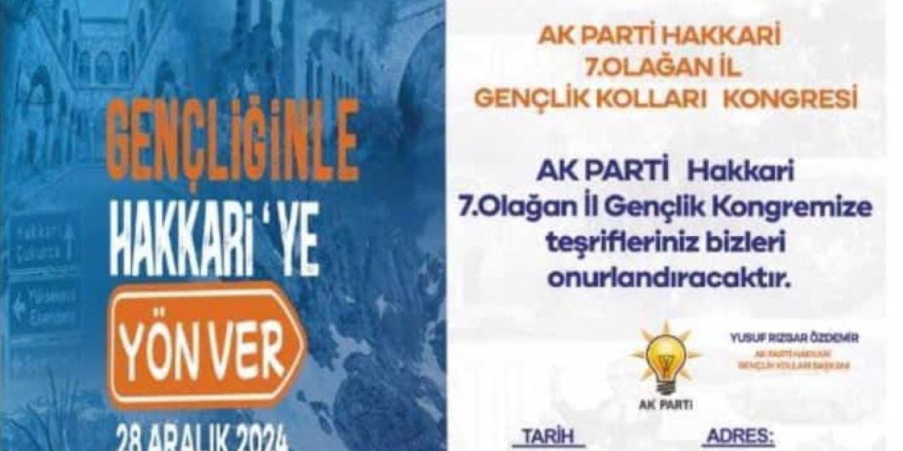 AK Parti Gençlik Kolları kongresine davet