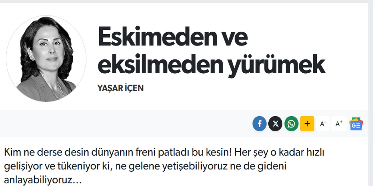 Eskimeden ve eksilmeden yürümek