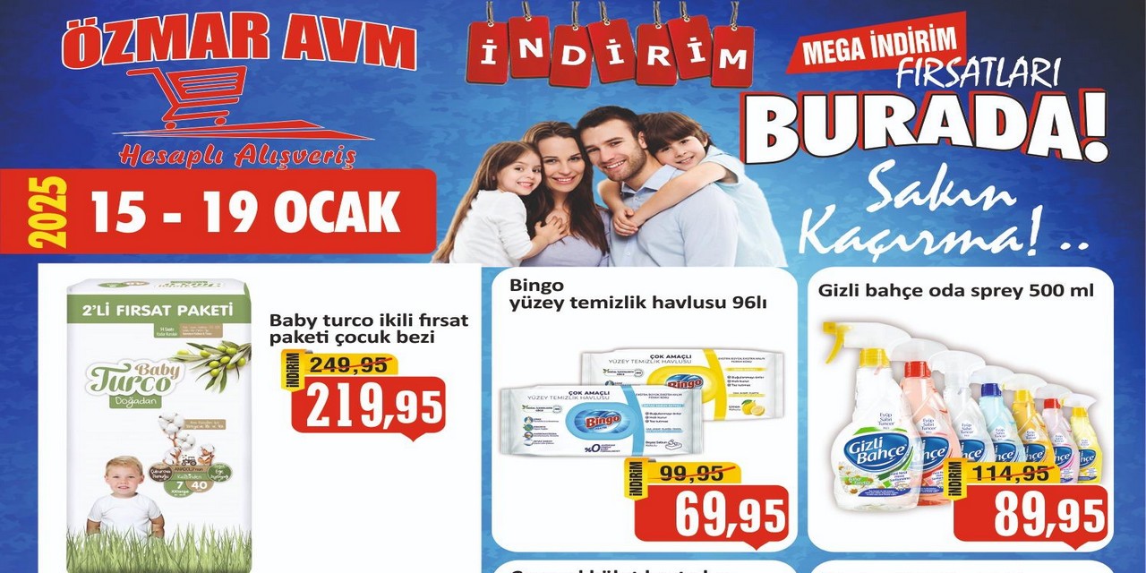 Özmar AVM'den mega indirim fırsatları