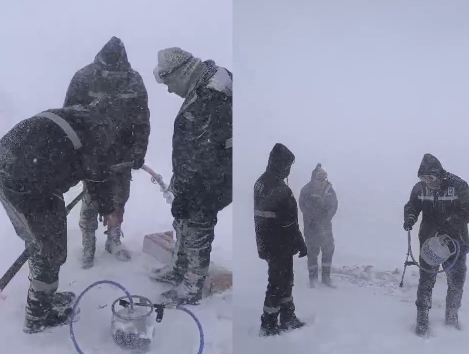 Hakkari Vedaş ekibi fırtınaya yakalandı