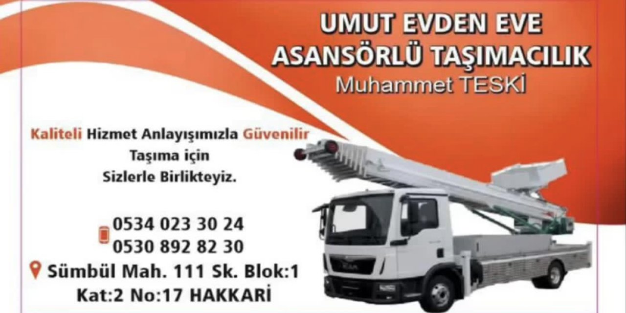 Hakkari’de evden eve asansörlü taşımacılık hizmeti başladı!