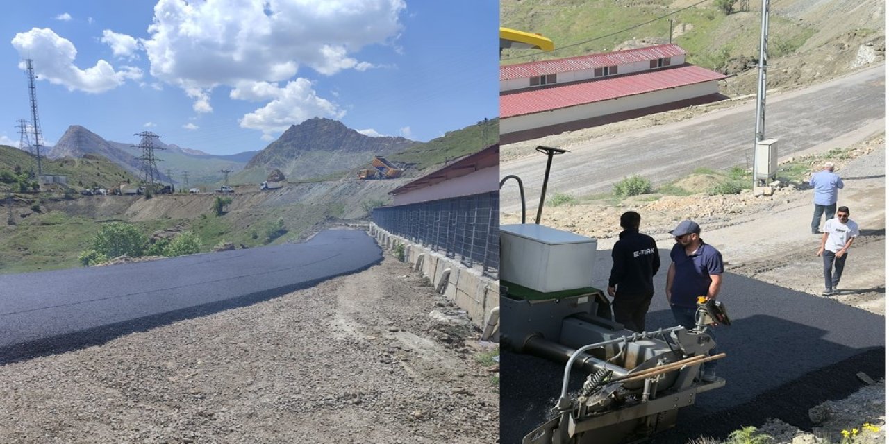 Hakkari Belediyesi Hayvan Hastanesi yoluna ilk kez asfalt