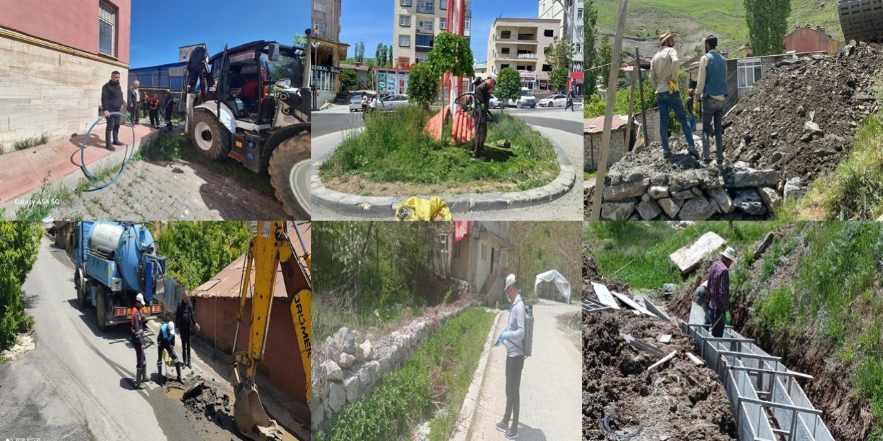 Hakkari Belediyesi’nden hafta sonu yoğun mesai