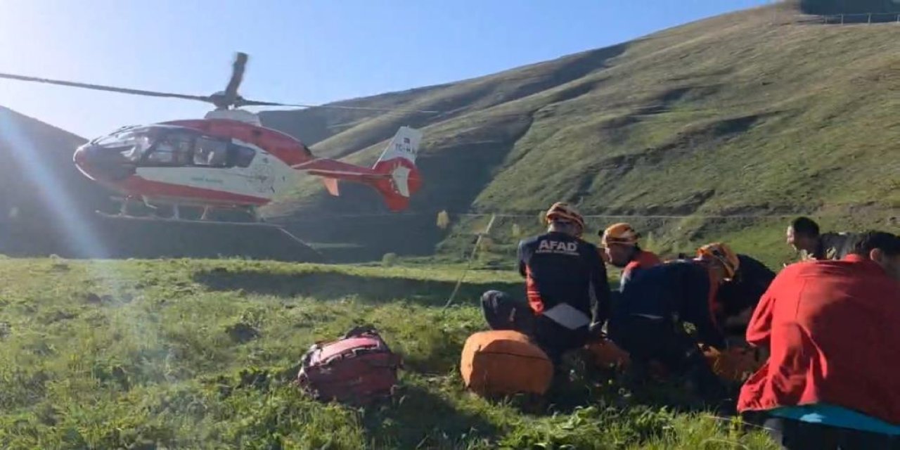 Kayalıklarda mahsur kalan şahıs kurtarıldı