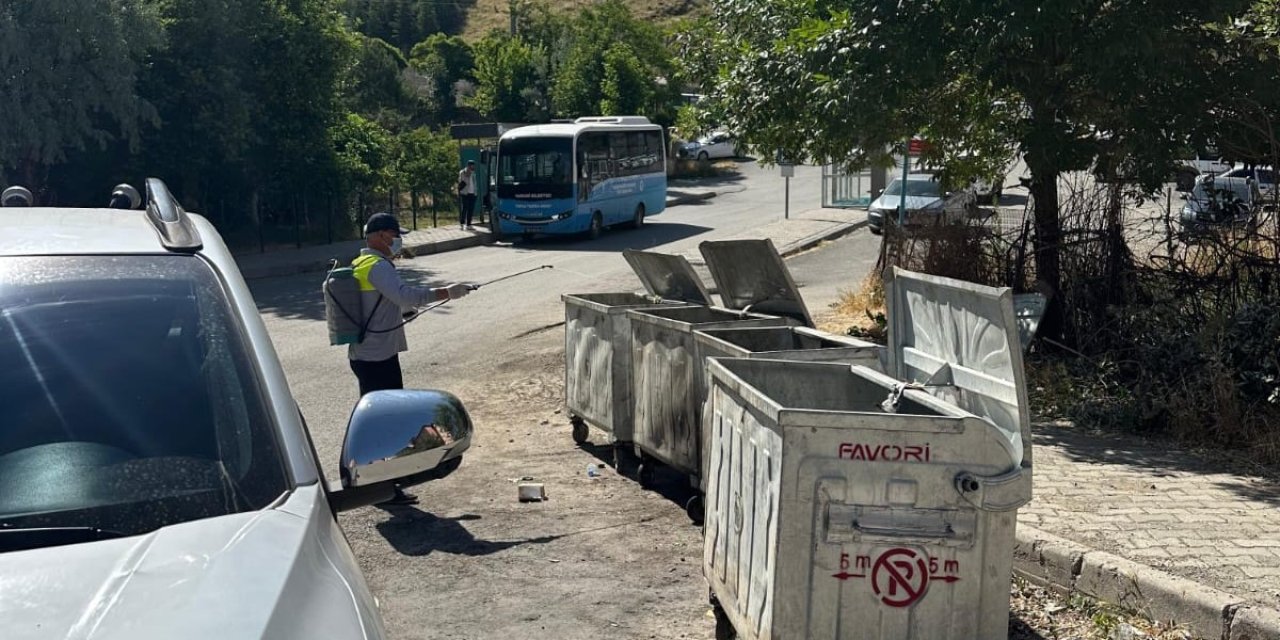 Hakkari Belediyesi’nden Larva mücadelesi