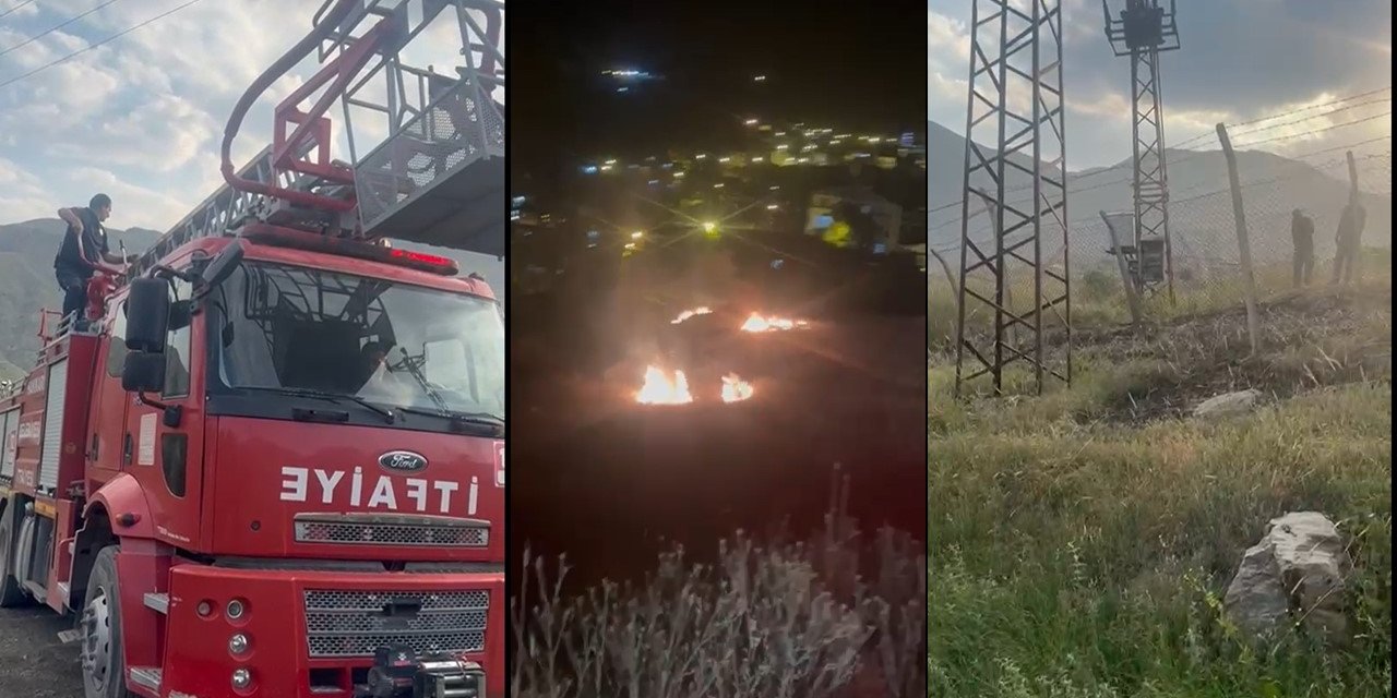 Hakkari Belediyesi ekibi 3 ayrı noktada yangına müdahale etti