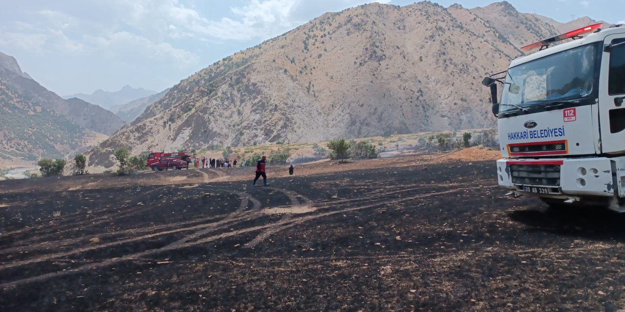 Çanaklı köyünde korkutan yangın