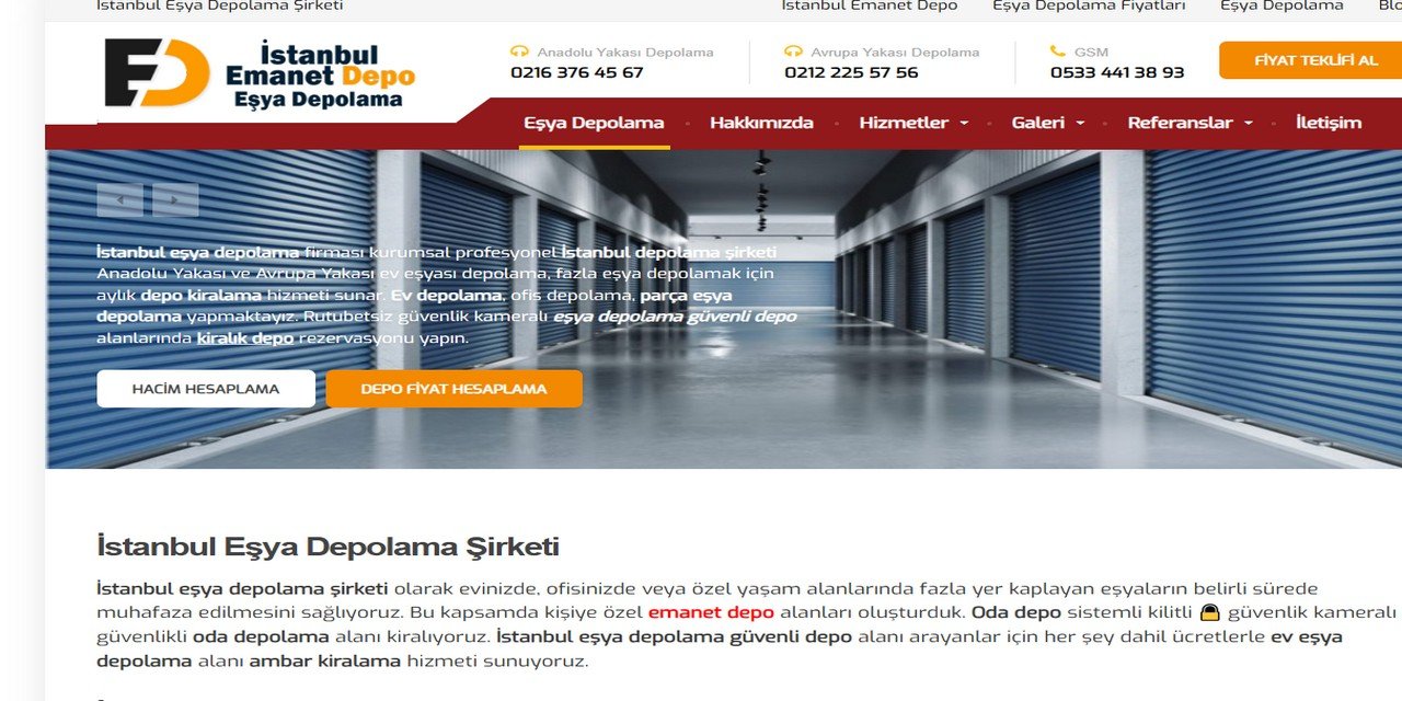 İstanbul Eşya Depolama Fiyatları Güncel