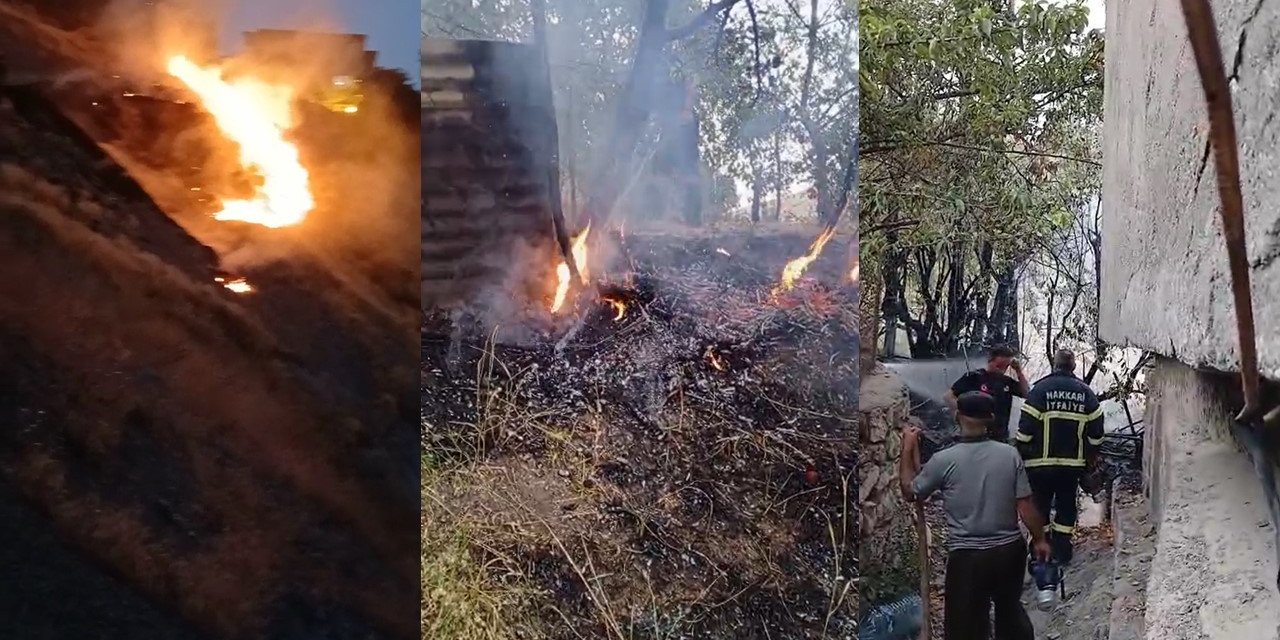 Hakkari itfaiyesi yangınlarla mücadele ediyor
