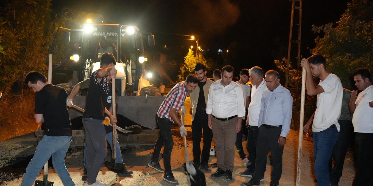 Başkan Dinç ve ekipler 02:30’a kadar sahadaydı