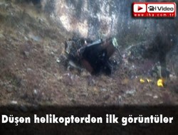 Düşen helikopterden ilk görüntüler