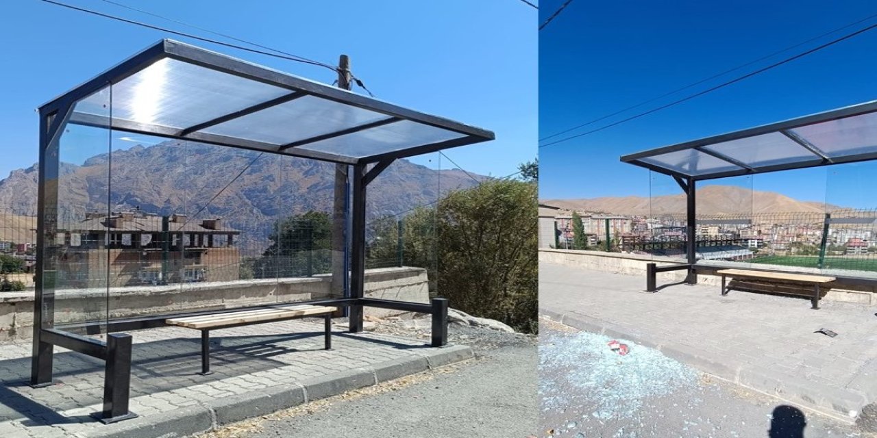 Hakkari’de yeni duraklar tahrip edildi