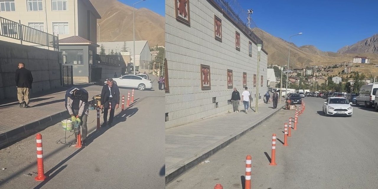 Okul caddesine dubalı önlem