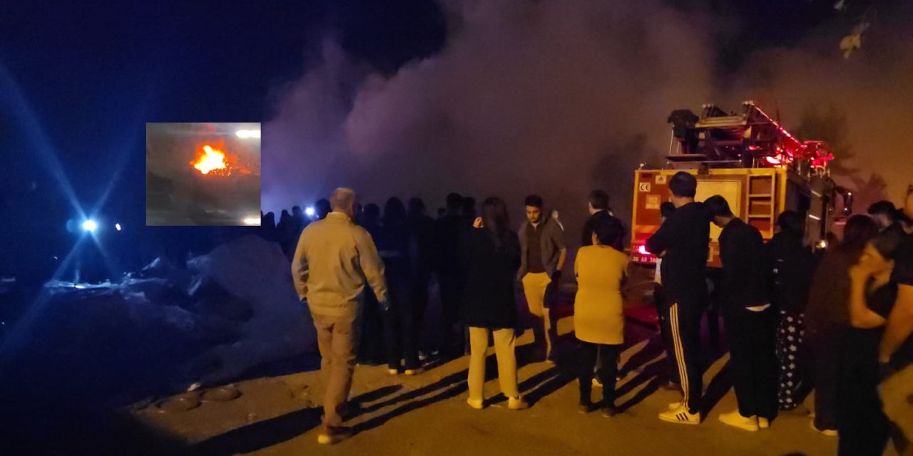 Hakkari'de korkutan yangın