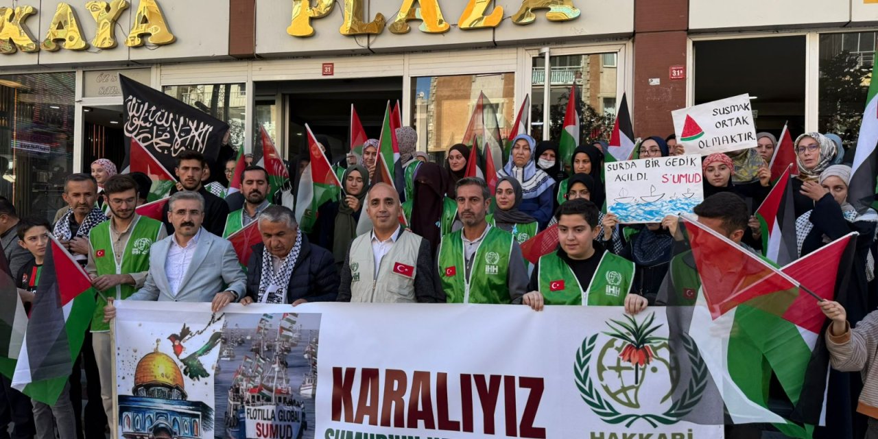 Hakkari’de Sumud Filosuna ve Gazze’ye destek açıklaması