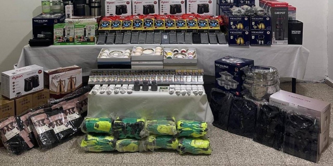 1 milyonluk kaçak malzeme ele geçirildi