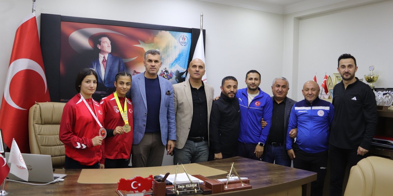 Müdür Yıldırım, milli sporcuları ağırladı