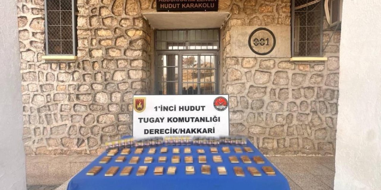 Hakkari'de 36 kilo sarma altın ele geçirildi
