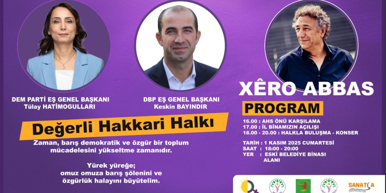 Hakkari’de halk buluşması ve konser düzenleniyor