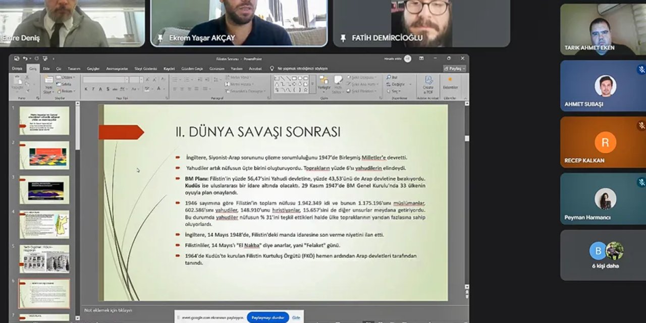 Filistin meselesinin güncel dinamikleri üzerine söyleşi düzenlendi