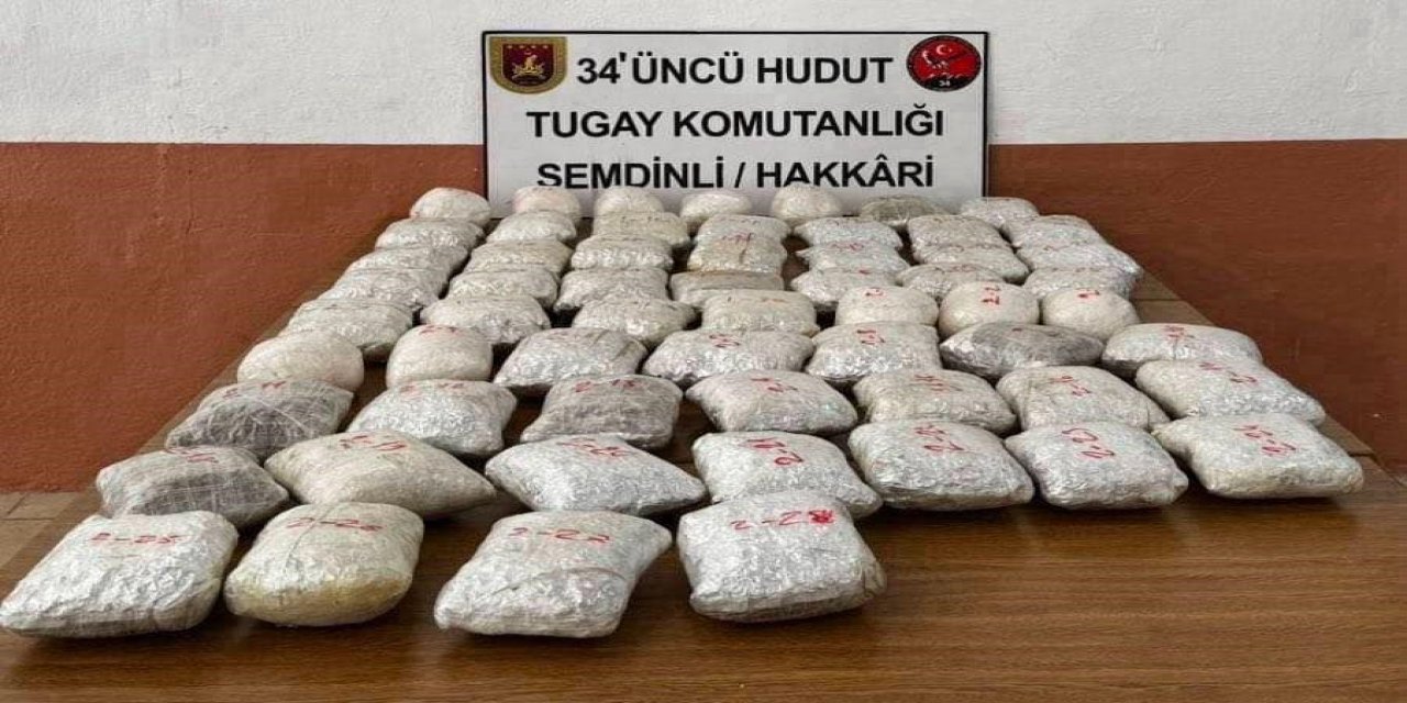 Şemdinli sınırında 32 kilo uyuşturucu ele geçirildi