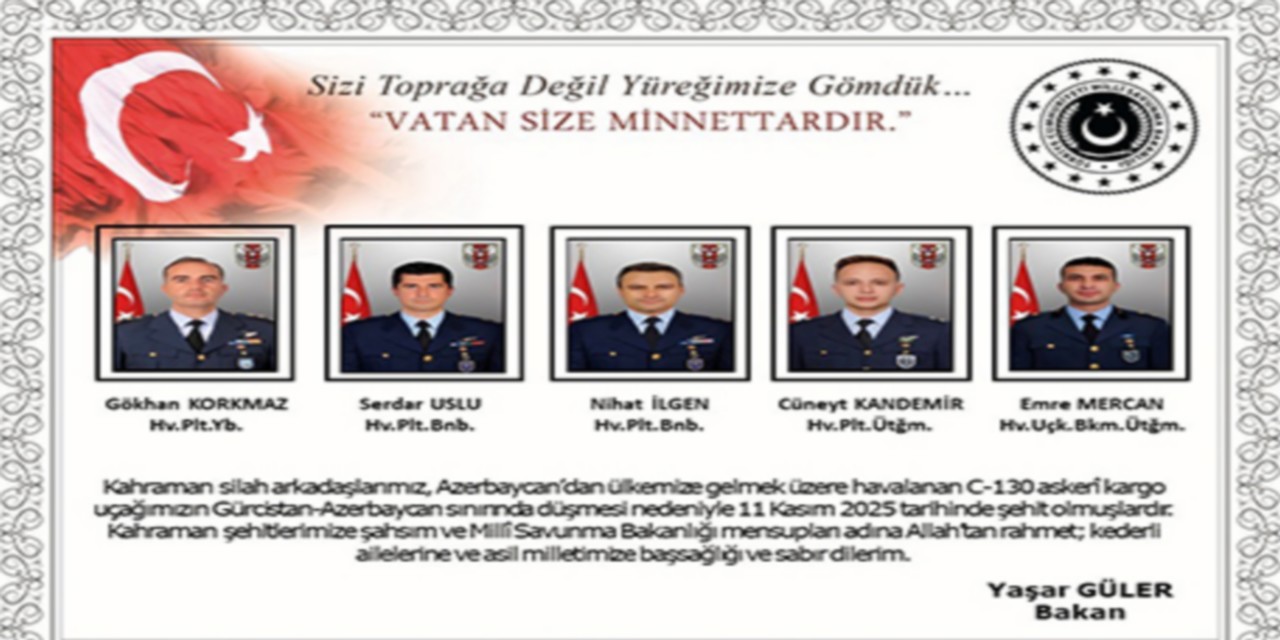 Şehit askerlerimizin isimleri açıklandı