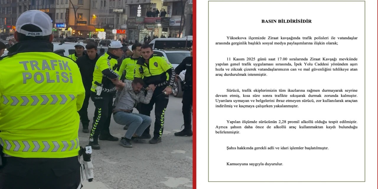 Yüksekova trafiğindeki gerginlik açıklaması