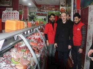 Başkan Epcim'den Altay caddesi esnafına ziyaret