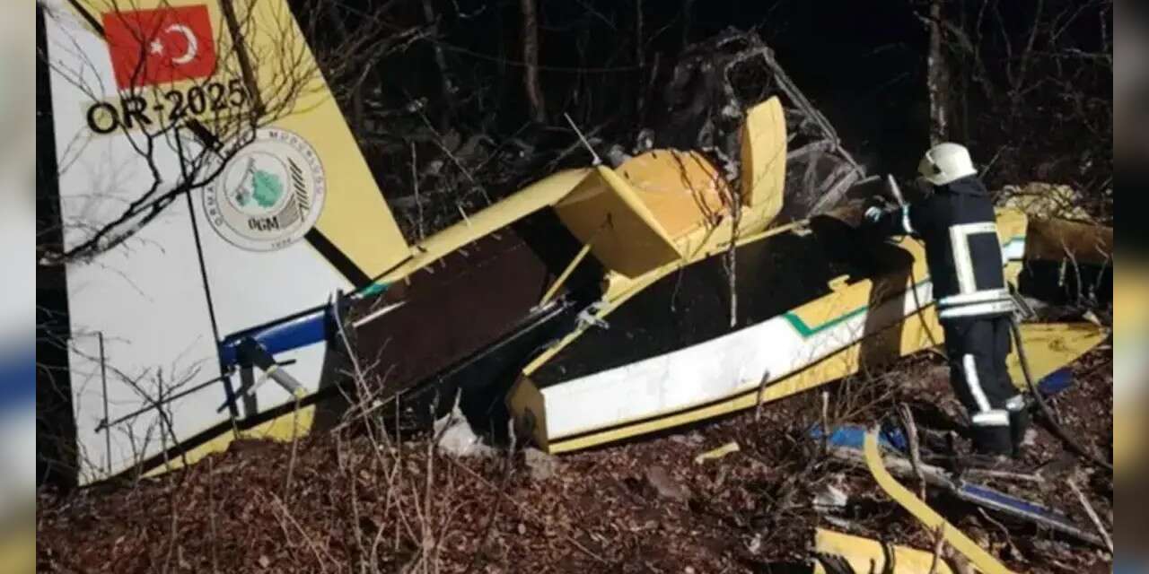 Yangın söndürme uçağı düştü 1 şehit